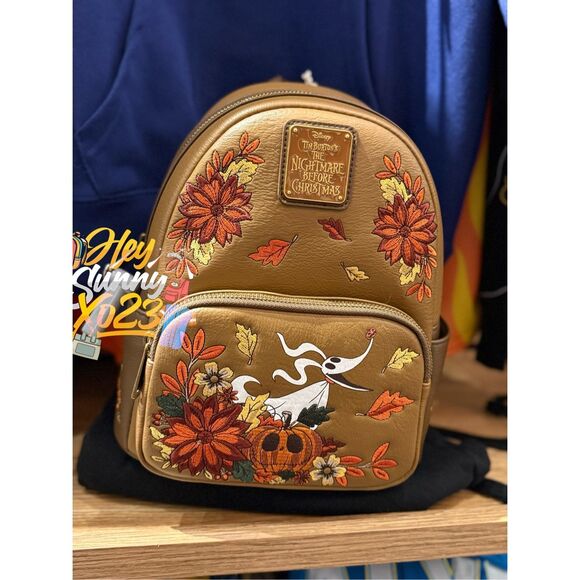 Loungefly Disney Nightmare Before Christmas Zero Fall Pumpkin Mini Backpack